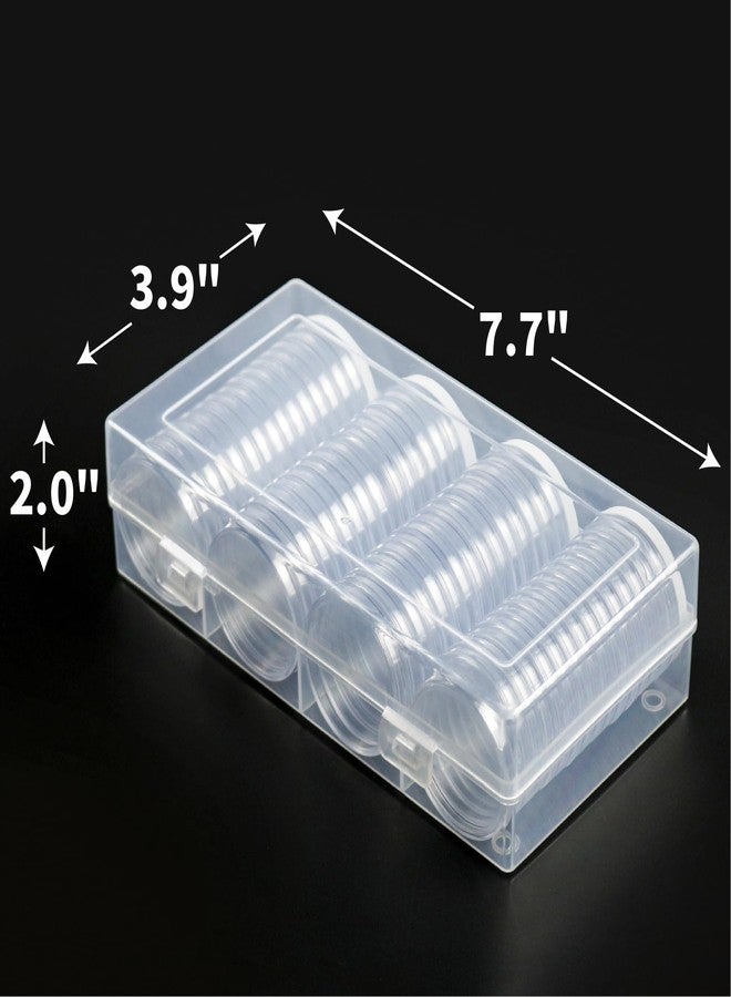 HillSpring 60 Pieces 40.6mm Coin Capsule Set, Includes 8 Sizes Adjustable Foam Gaskets and Storage Organizer Box, Coin Holders, Coin Collection Supplies - Image 4