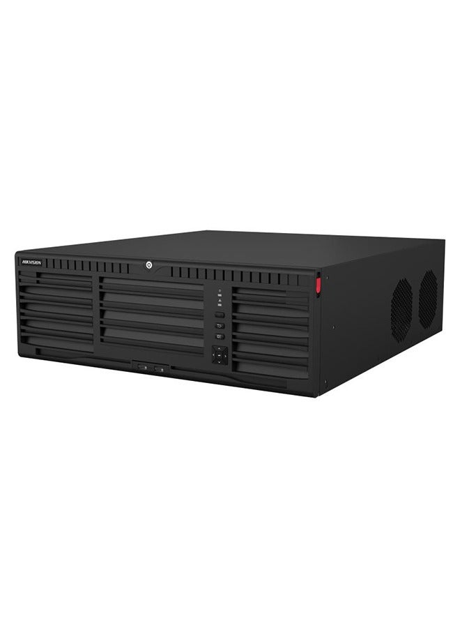 سلسلة M DS-9632NI-M16 مسجل فيديو شبكي 32 قناة 8K، مدخلات كاميرا IP تصل إلى 32 قناة، بدون HDD، عرض نطاق يصل إلى 400 ميجابت في الثانية، دعم صوت ثنائي الاتجاه، 2 x HDMI و 2 x VGA، أسود | DS-9632NI-M16 أسود