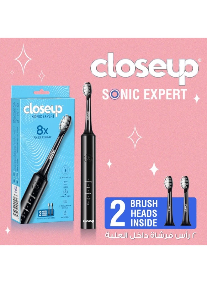Closeup Sonic Expert Black Rechargeable Toothbrush - Image 3
