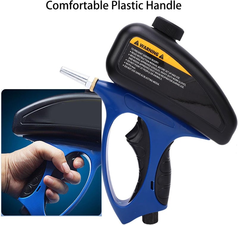 TOPINCN Portable Sandblaster Tool, 90PSI Pneumatic Abrasive with 510ml Capacity and ZG1/4 Connector, Adjustable Handheld Sand Blasting Device for Surface Rust Removal - Image 4