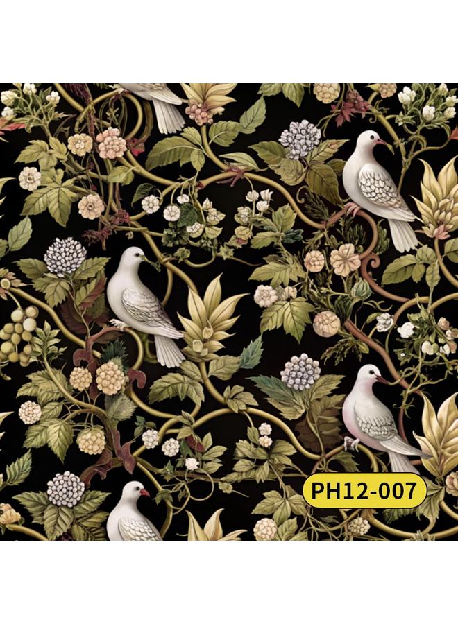 Bluejw French Retro Bunny Wall Wallpaper Self-adhesive Wall Sticker High Color Dirty Resistant Wallpaper Bedroom Warm Wallpaper - Image 1