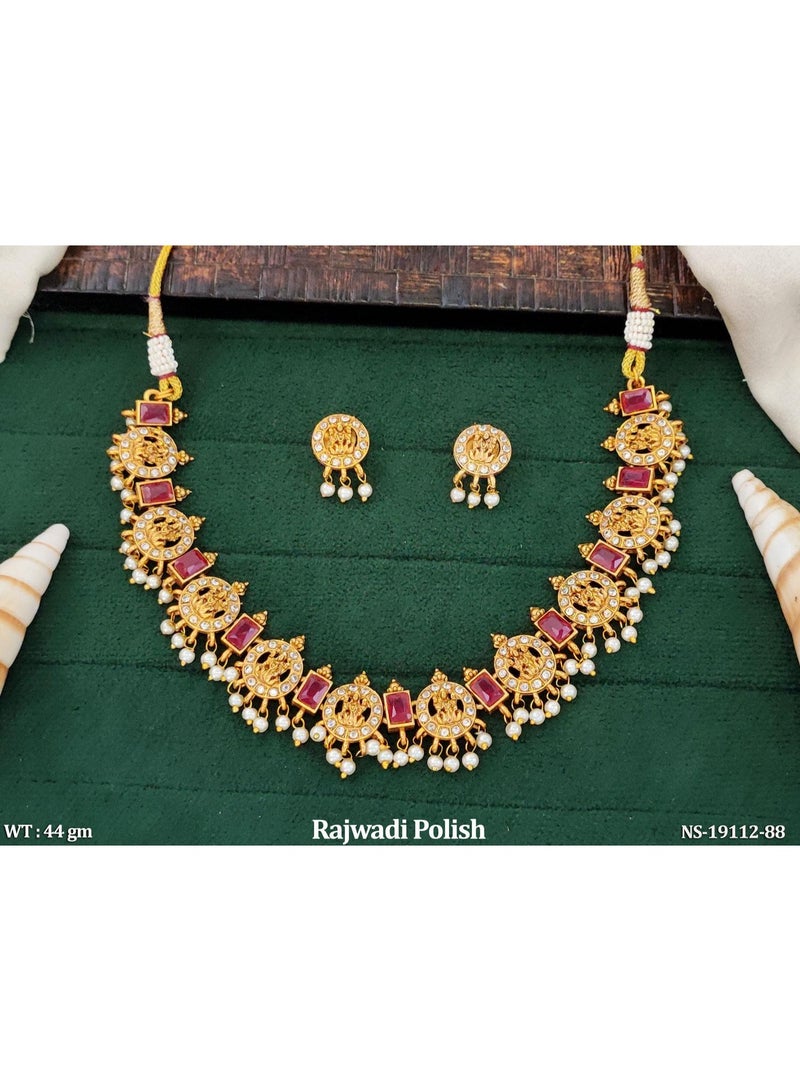 Rajwadi Gold-Tone Necklace Set