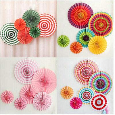 Sage Square Paper Fan Party Decoration Set, Plain and Printed for Baby Shower, Photo Booth, Wedding, Birthday Party. (Mix Color, Pack of 12) - Image 3