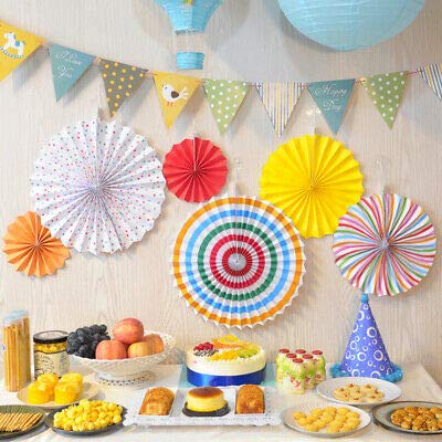 Sage Square Paper Fan Party Decoration Set, Plain and Printed for Baby Shower, Photo Booth, Wedding, Birthday Party. (Mix Color, Pack of 12) - Image 1