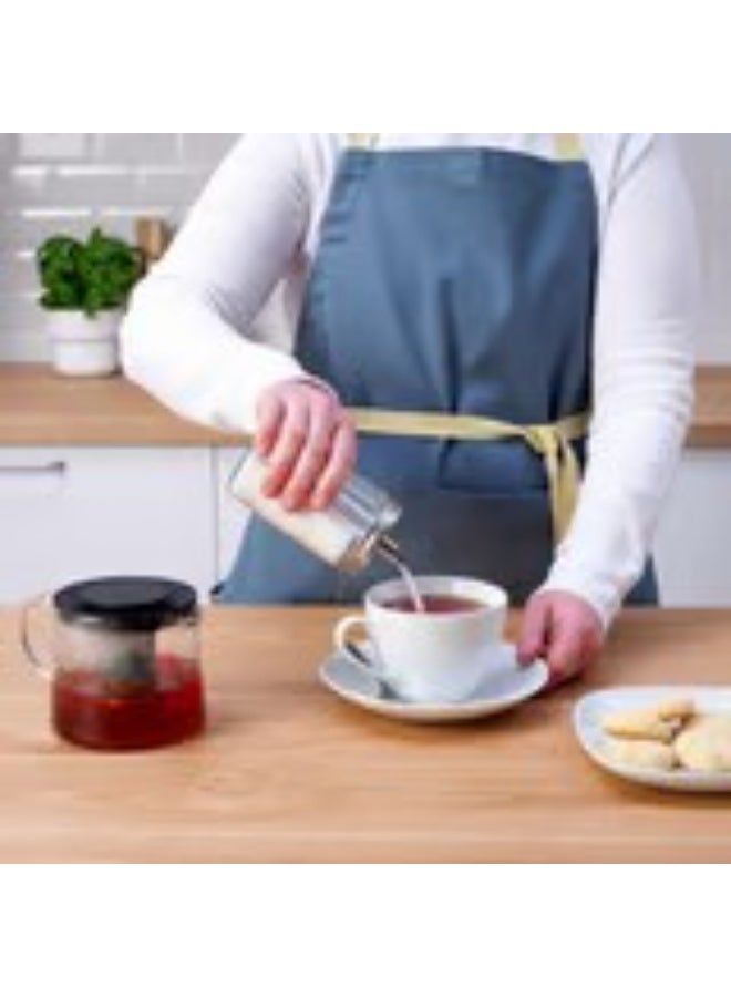 Sugar shaker clear glass stainless steel 15 cm - Image 3