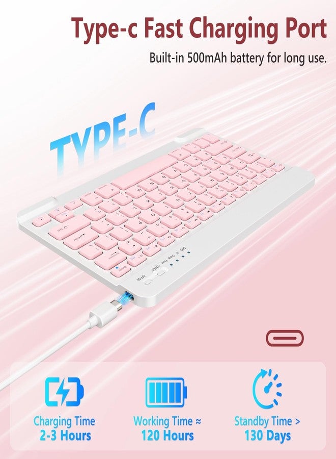FUWANG Keyboard Case for iPad Air 11 inch (M3 2025 / M2 2024)& Air 5th 4th Generation Case with Keyboard 10.9 inch, Detachable Magnetic Keyboard Cover for iPad Air 11 inch/Air 5th/Air 4th, Light Pink - Image 4