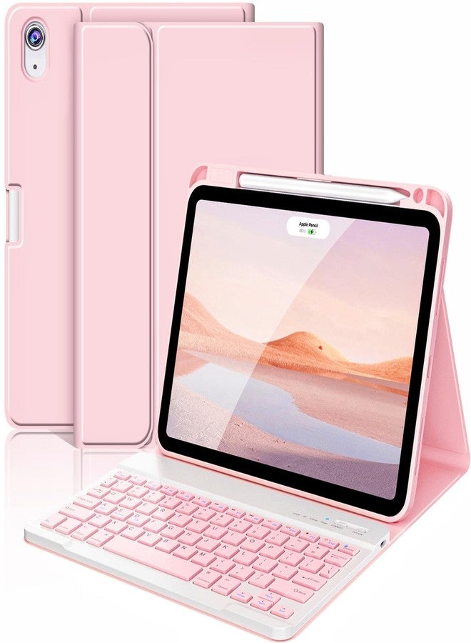 FUWANG Keyboard Case for iPad Air 11 inch (M3 2025 / M2 2024)& Air 5th 4th Generation Case with Keyboard 10.9 inch, Detachable Magnetic Keyboard Cover for iPad Air 11 inch/Air 5th/Air 4th, Light Pink - Image 1