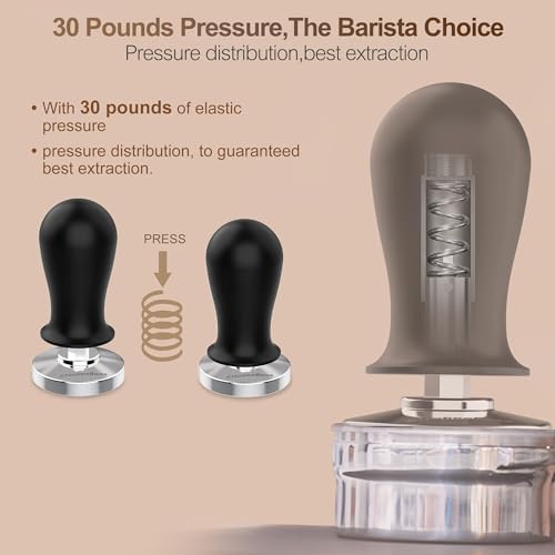 KitchenBoss Coffee 53mm Espresso Calibrated Tamper: KitchenBoss Espresso Pressure Tamper, Coffee Spring Loaded Tamper Espresso Hand Tamper | Weighted Coffee Espresso Tamper 53 MM - Image 2