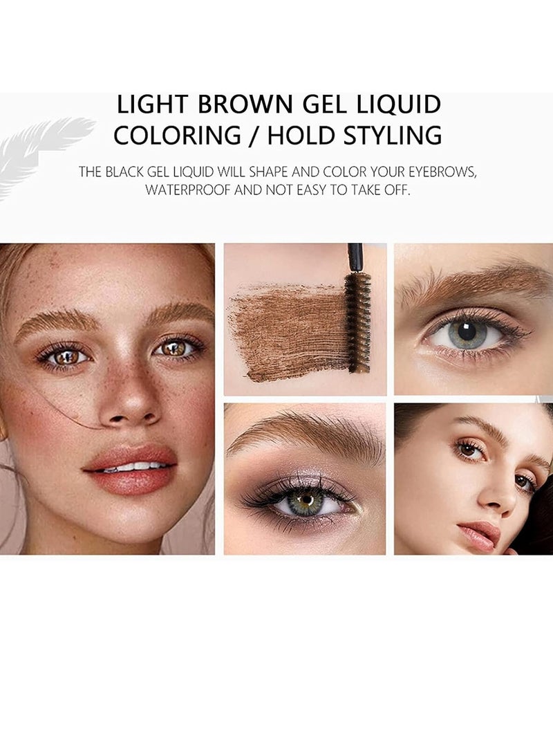 NICEFACE Eyebrow Setting Gel Brow Fix Gel Waterproof and Sweat Proof Eyebrow Repair Liquid Brows Styling Gel Brow Soap Setting Gel Brow Lamination Gel Eyebrow Tint Pomade Brow Fix Gel Light Brown 03 - Image 3