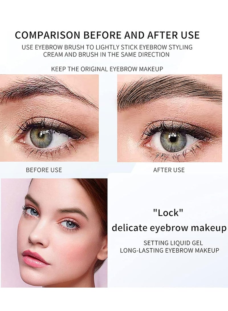 NICEFACE Eyebrow Setting Gel Brow Fix Gel Waterproof and Sweat Proof Eyebrow Repair Liquid Brows Styling Gel Brow Soap Setting Gel Brow Lamination Gel Eyebrow Tint Pomade Brow Fix Gel Light Brown 03 - Image 4