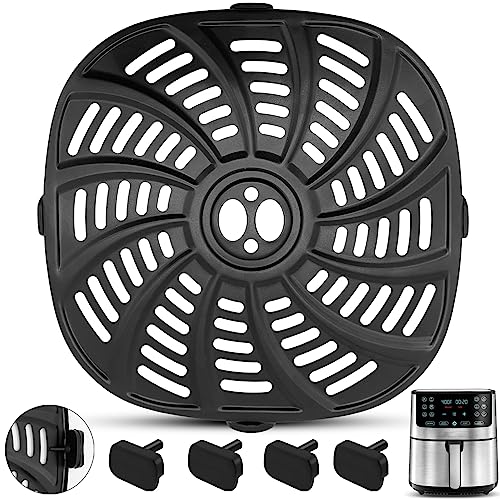 Air Fryer Accessories for Gourmia GAF798 GAF716 7QT Air Fryer Food Grade Nonstick 897897 Air Fryer Replacement Parts Rack Tray Grill Pan Grill Plate Crisper Plate Dishwasher Safe