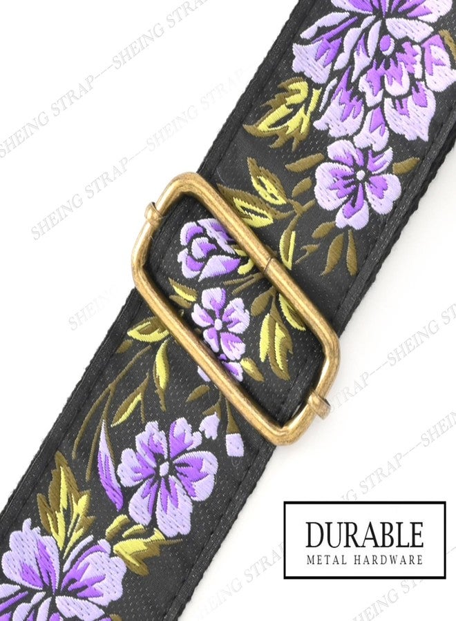 SHEING Purse Straps Replacement Crossbody Handbag Adjustable Jacquard Embroidery Wide Guitar Strap-09 - Image 3