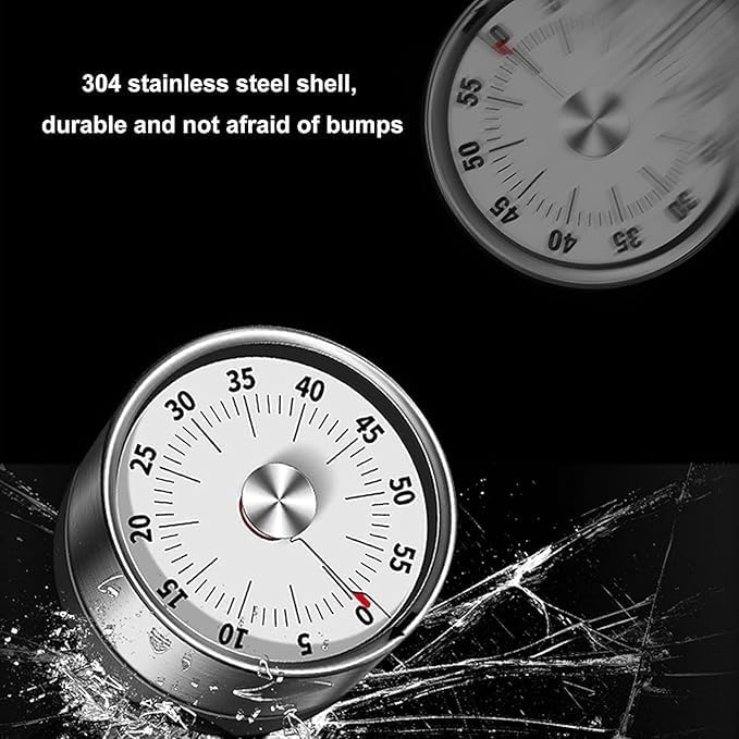 GT-REX GTREX Kitchen Timer 60 Minute Visual Timer with 70db Alert Mechanical Countdown Timers with Magnetic Backing for Cooking Teaching Meeting Working - Image 4