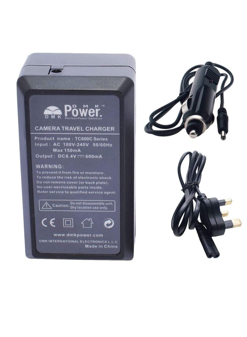 DMK Power DMK Power EN-EL9A TC600C EU Plug Travel Battery Charger Compatible with Nikon D5000, D3000, D60, D40X, D40 Digital SLR Camera - Image 2