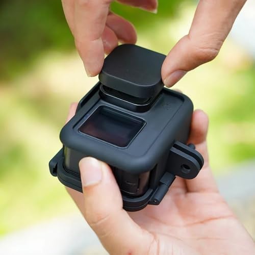 ZODUCT Go-Pro Hero Shockproof Body Frame Housing Protective Case with Lens Cap Compatible with Hero 9 | 10 | 11 | 12 Action Camera Protective Vlog Cage, Action Camera Accessories (Cover with Lens Cap) - Image 5