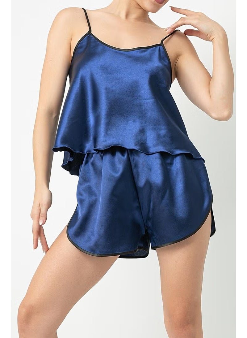Miorre Doremi Satin Suspender Shorts Set - Image 1