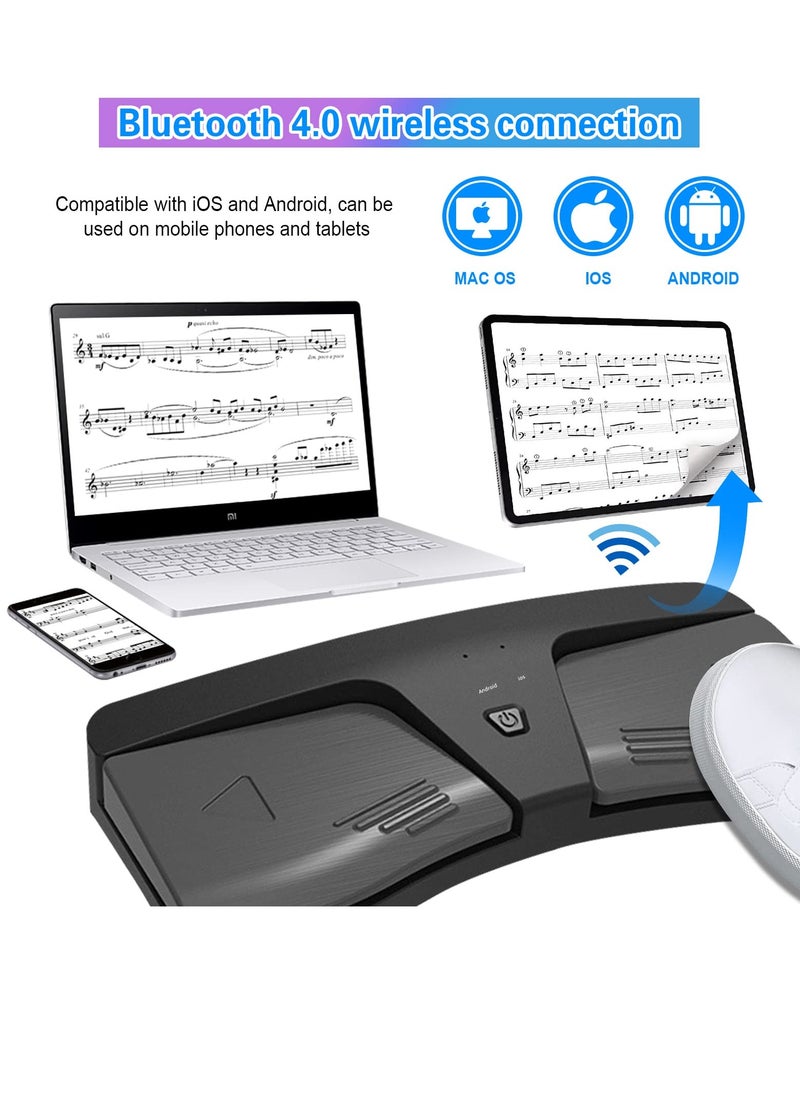 Generic Portable Bluetooth Page Turner Pedal - Smart Wireless Foot Switch for Music, Compatible with iOS & Android Tablets and Phones  - Image 2