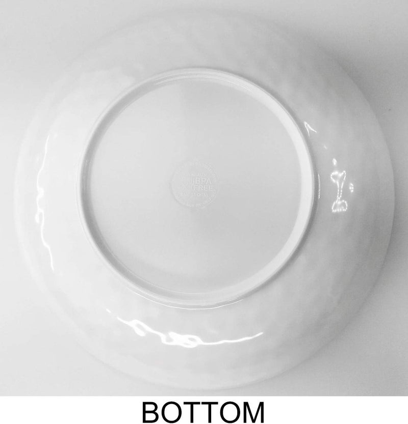 KX-WARE Melamine Serving Bowls -2pcs 12inch Larger Salad Bowls/Mixing Bowls,White Color| Break-resistant 100% Melamine Bowls | Dishwasher Safe,BPA Free - Image 5