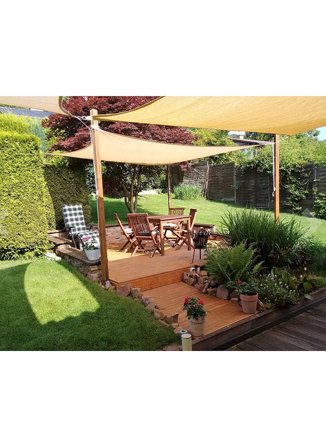 Arabest Shade Sail Beige Sun Shade Sail 9.8ft x 16ft Rectangle Canopy Awning Fabric Cloth Screen - UV Block UV Resistant Heavy Duty Commercial Grade - Outdoor Patio Carport (3 x 5 m)  - Image 5