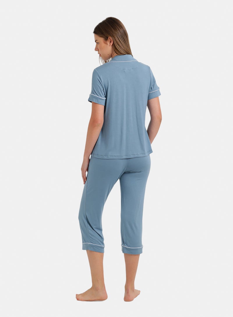 Carina Classic Piping Pyjama Set - Image 4