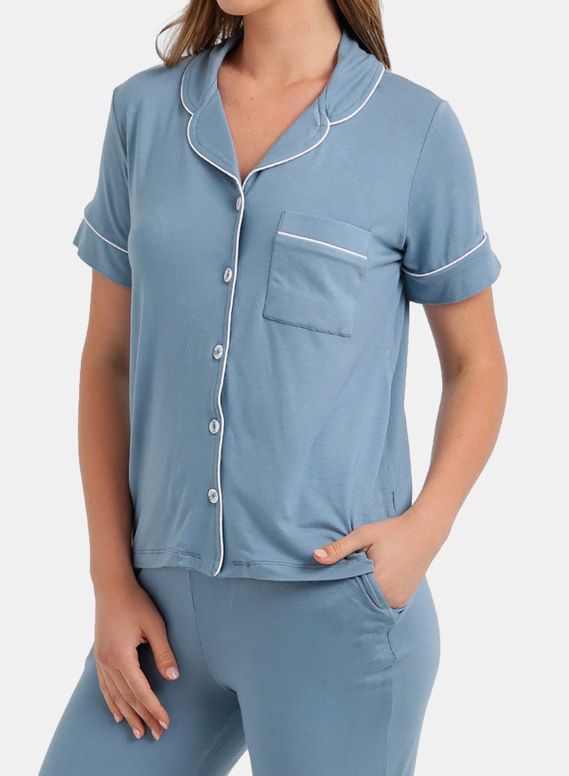 Carina Classic Piping Pyjama Set - Image 5