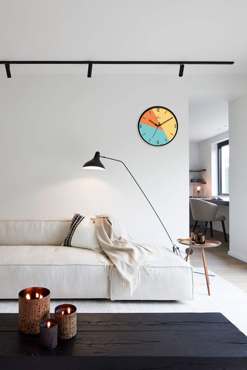 IIK COLLECTION 12-inch Plastic Designer Analogue Sweep Silent (No Tic-Tic Sound) Quartz Movement Round Wall Clock for Home, Wall Clock for Living Room, Bedroom, (30 cm x 30 cm x 6 cm) - Image 2