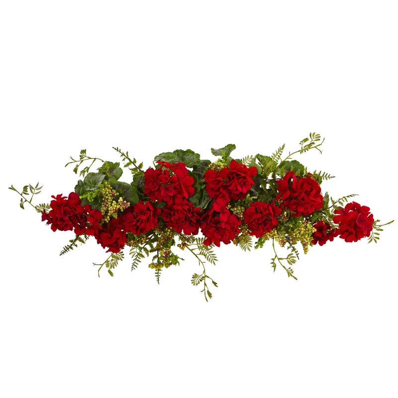 Nearly Natural Nearly Natural 32in Geranium and Berry Swag 