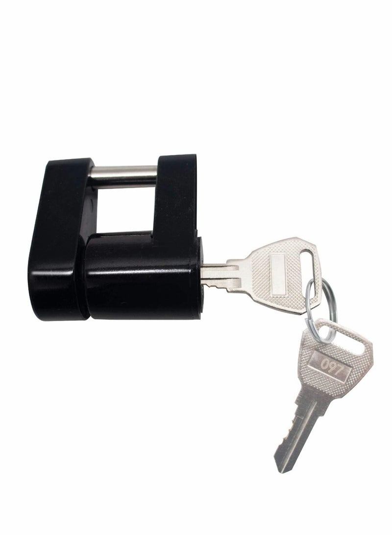 Excefore Trailer Hitch Coupler Lock, Dia 1/4 Inch, 3/4 Inch Span with 2 Keys for Tow Boat RV Truck Car's Coupler Lock  - Image 1