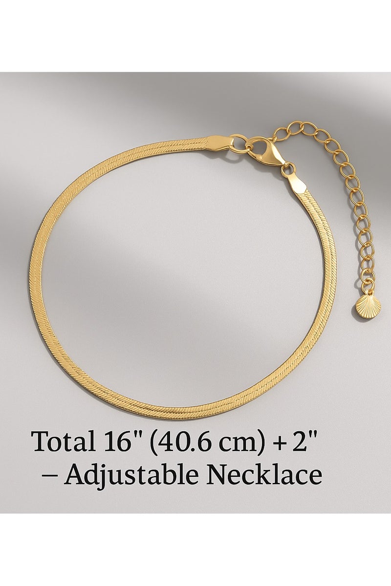 ساراونت سلسلة قلادة SARAOONT مطلية بالذهب عيار 18 قيراطًا للنساء بحلقة كوبية قابلة للتعديل مع صندوق هدايا - Image 3