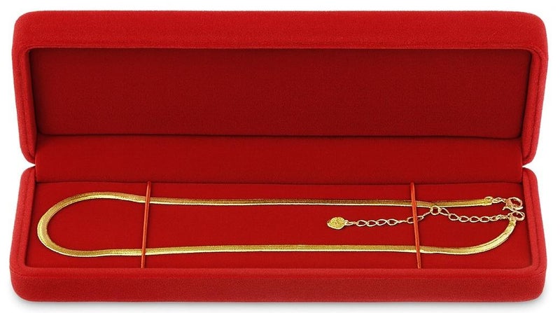 SARAOONT 18K Gold Plated Necklace Chain for Women Adjustable Cuban Link with Gift Box - Image 1