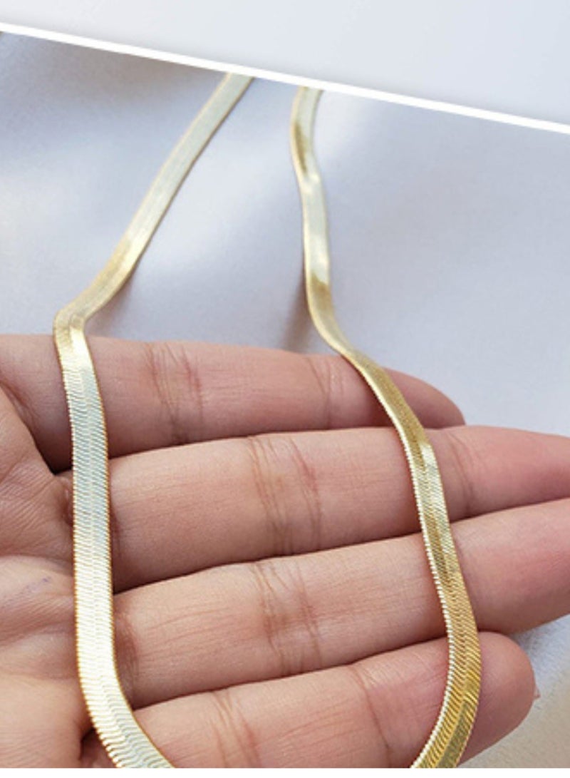 SARAOONT SARAOONT 18K Gold Plated Necklace Chain for Women Adjustable Cuban Link with Gift Box - Image 5