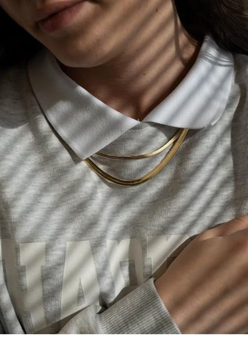 ساراونت سلسلة قلادة SARAOONT مطلية بالذهب عيار 18 قيراطًا للنساء بحلقة كوبية قابلة للتعديل مع صندوق هدايا - Image 5