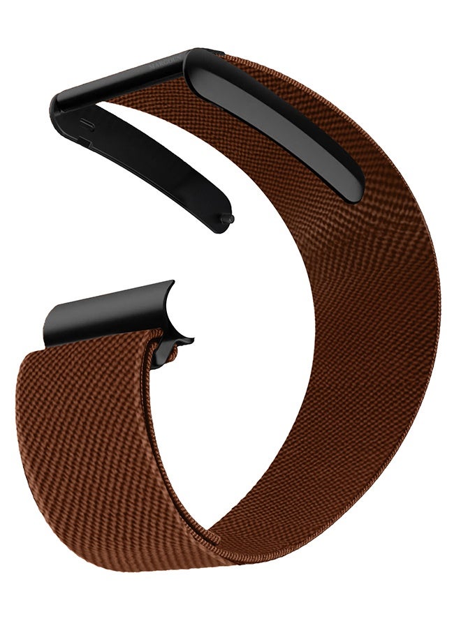 اليشمك حزام نايلون قابل للتعديل من الدرجة الممتازة لـ WHOOP 5 - حزام بديل خفيف الوزن وقابل للتنفس - بني - Image 1