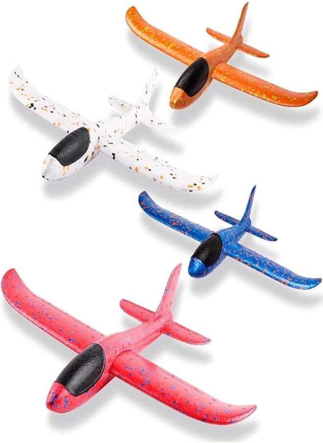 WATINC WATINC 4Pcs 13.5inch Airplanes, Manual Throwing Outdoor Sports Toys for Challenging, Children Games Toy Gliders Fun, Glider Plane for Kids, Birthday Gift Flying Gliders, Foam Airplane for Boys & Girls 