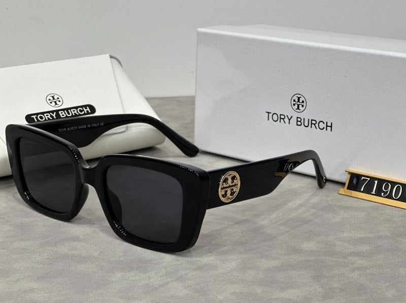 Burch TB TY7190U Cycling Sunglasses Women's Retro Sunglasses Unique  Quare Design Sunglasses Black - Image 1