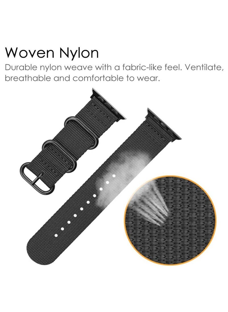 TEMPO Durable Band Compatible with Apple Watch Ultra 2/1 Ultra 49mm 46mm 45mm 44mm 42mm for Men Women, Sport Breathable Soft Nylon with Metal Buckle Strap for iWatch Series 10 9 8 7 6 5 4 3 2 1 SE  - Image 3