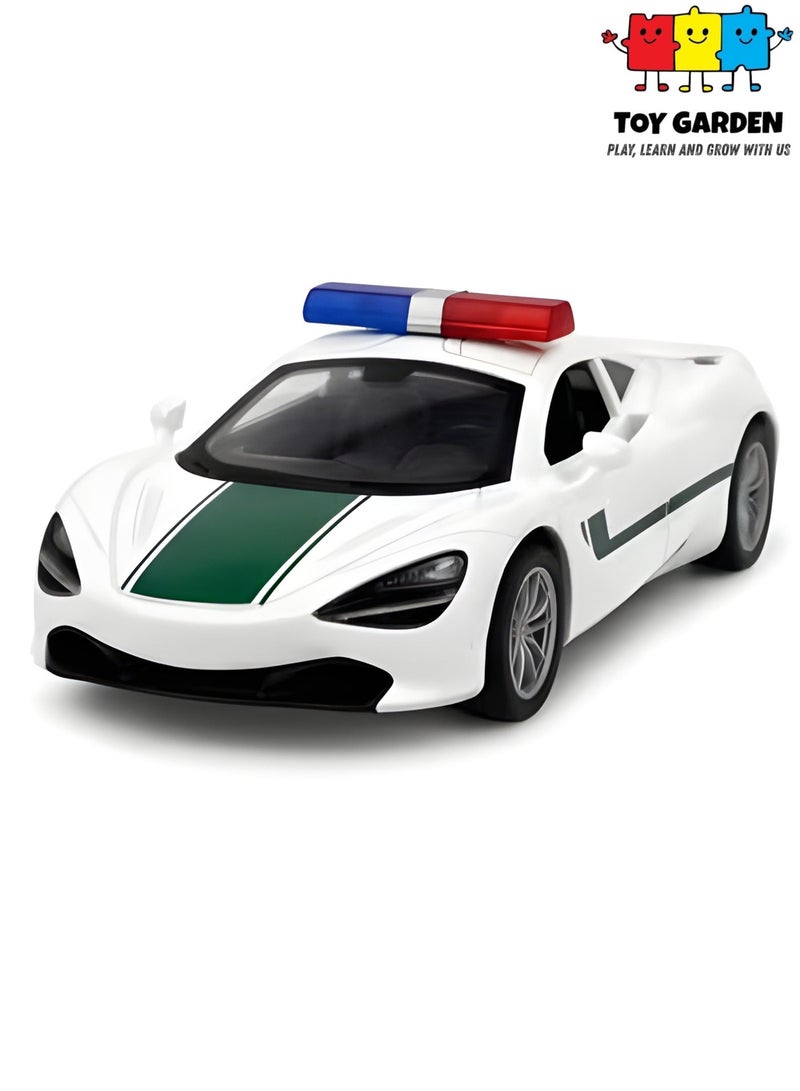 TOY GARDEN Simulation Alloy Die-Cast Police Luxury Car Model | Pull Back & Go Mini Car Toy for Kids - Image 1