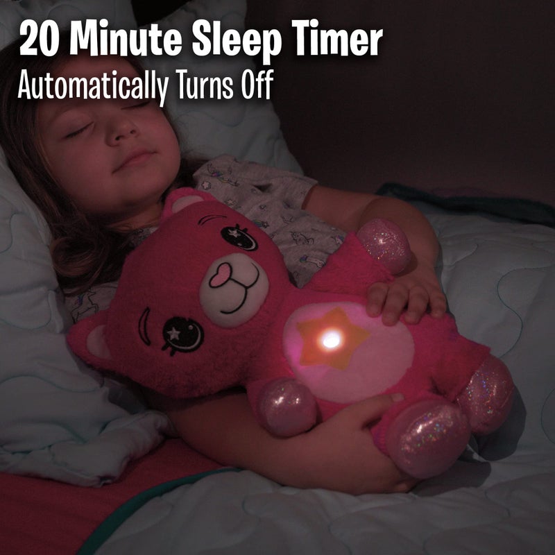 Ontel Star Belly Dream Lites, Stuffed Animal Night Light, 3 years and up, Pretty Pink Kitty - Projects Glowing Stars & Shapes in 6 Gentle Colors, As Seen on TV - Image 5