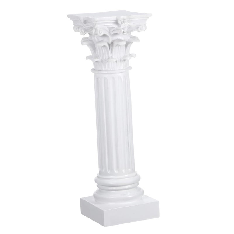 White Roman Column Candle Holder Decorative Candlestick For Home Decor Party Prop - Image 1