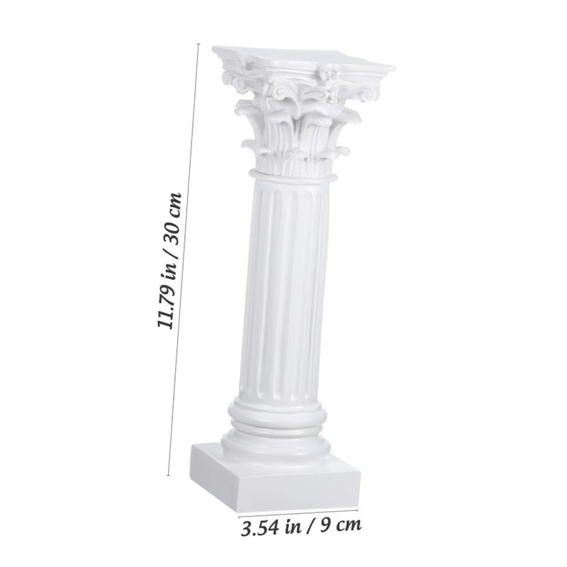 White Roman Column Candle Holder Decorative Candlestick For Home Decor Party Prop - Image 2