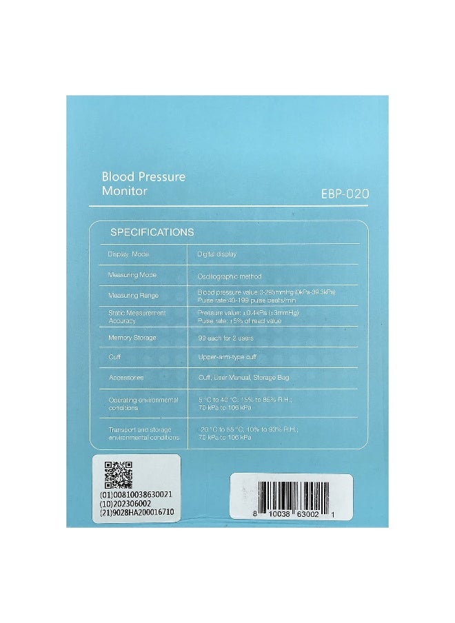 Easy Home Easy@Home, Blood Pressure Monitor, 1 Monitor  - Image 2
