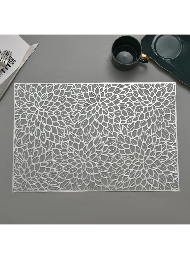 ناكسوس مفارش طاولة مقاومة للحرارة، غير قابلة للانزلاق، مصنوعة من مادة البولي فينيل كلوريد البلاستيكية، مفارش طاولة مجوفة، زينة للطاولات للحفلات وحفلات الزفاف - Image 2