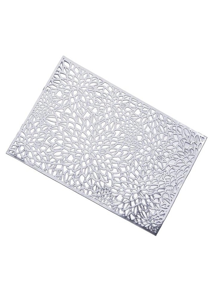 ناكسوس مفارش طاولة مقاومة للحرارة، غير قابلة للانزلاق، مصنوعة من مادة البولي فينيل كلوريد البلاستيكية، مفارش طاولة مجوفة، زينة للطاولات للحفلات وحفلات الزفاف - Image 1