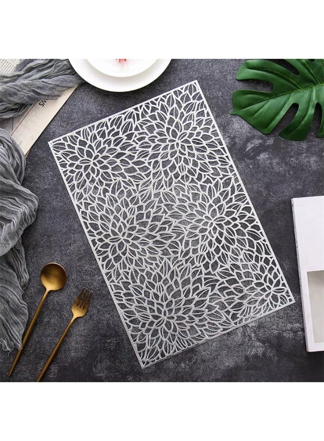 ناكسوس مفارش طاولة مقاومة للحرارة، غير قابلة للانزلاق، مصنوعة من مادة البولي فينيل كلوريد البلاستيكية، مفارش طاولة مجوفة، زينة للطاولات للحفلات وحفلات الزفاف - Image 3