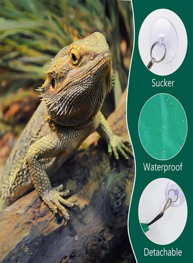 DONGKER Reptile Hammock,Waterproof Lizard Swing Hanging Bed with 2 Strong Suction Cups Hooks for Bearded Dragon Gecko Lizard - Image 2