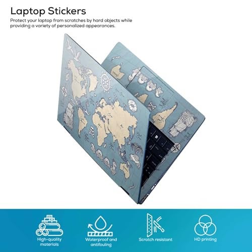 Inkykart DSGN 95 Full Body Laptop Skin Bubble-Free| Laminated| Removable| HD Quality Sticker for Laptops Upto 15.6 Inches Compatible with Hp/Dell/Acer/Lenovo/Asus etc. - Image 2