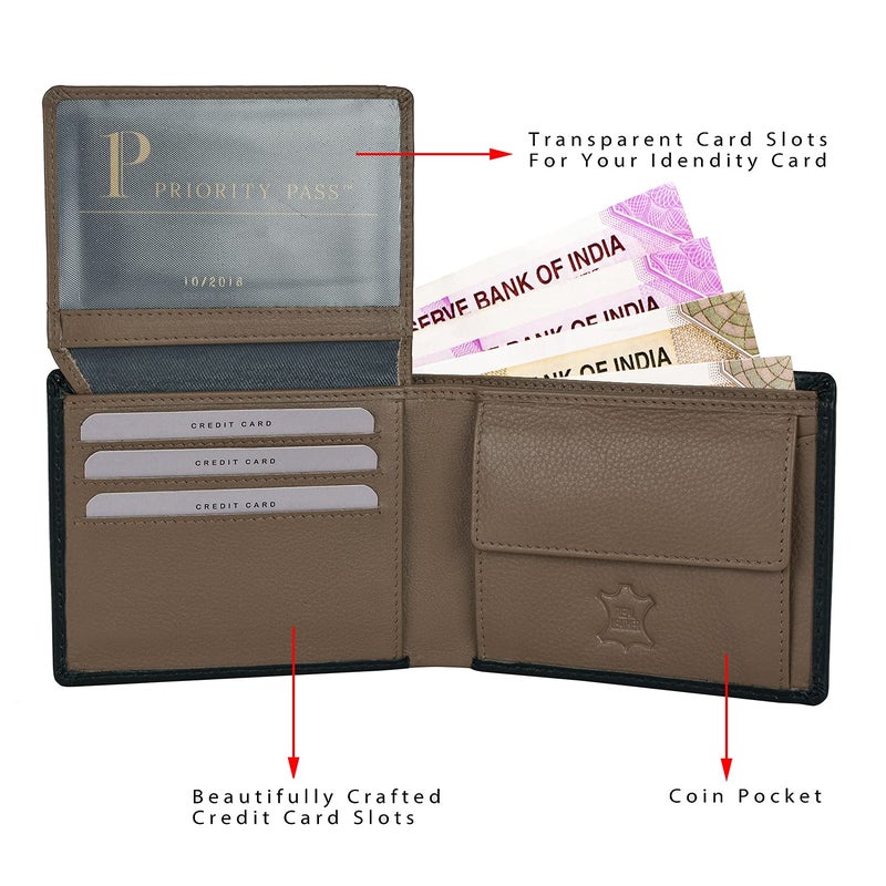 Rigohill Martin Black Printed Mens Leather Wallet | Leather Wallet for Men | RFID Mens - Image 5