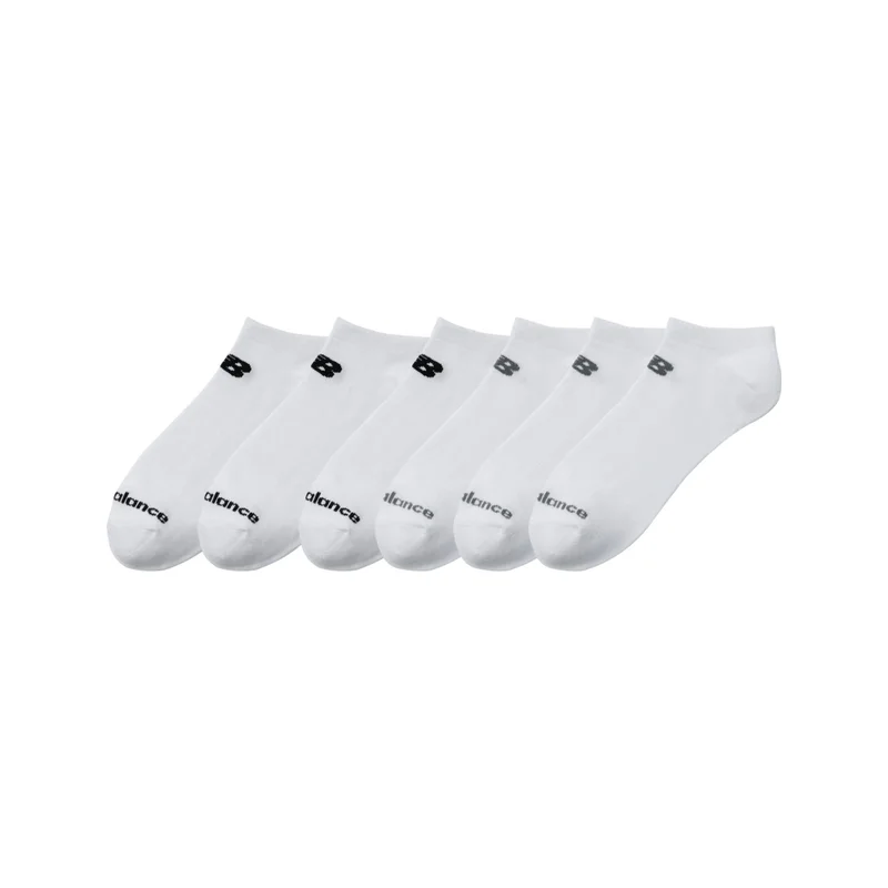 New Balance White Lightweight No Show Socks 6 Pack  | Best Price UAE