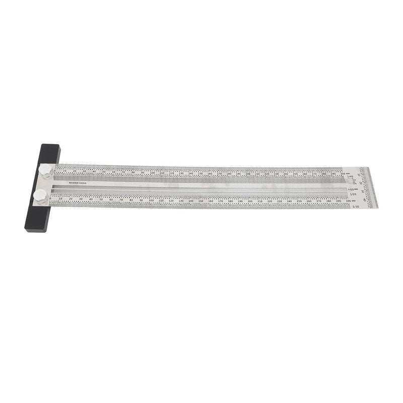 300mm Stainless Steel Woodworking Scribing T Ruler Ultra Accurate Marking Measuring Tool - Image 1