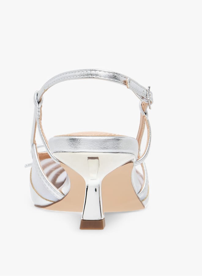 ELLE Women's Bow Accent Shoes with Buckle Closure and Kitten Heels  - Image 5